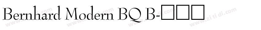 Bernhard Modern BQ B字体转换